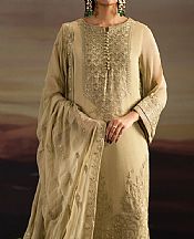 Freesia Sand Gold Chiffon Suit- Pakistani Designer Chiffon Suit