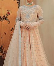 Peach Organza Suit- Pakistani Chiffon Dress