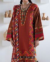 Freesia Rust Khaddar Suit- Pakistani Winter Clothing