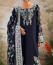 Freesia Navy Blue Chiffon Suit- Pakistani Chiffon Dress