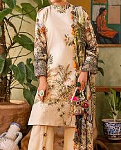 Gul Ahmed Ivory Lawn Suit- Pakistani Designer Lawn Suits