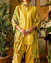Gul Ahmed Lime Green Lawn Suit- Pakistani Designer Lawn Suits