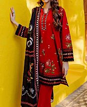 Gul Ahmed Scarlet Lawn Suit- Pakistani Lawn Dress