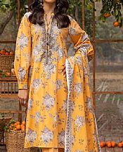 Gul Ahmed Yellow Lawn Suit- Pakistani Lawn Dress