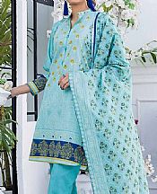 Gul Ahmed Aqua Lawn Suit- Pakistani Lawn Dress