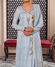 Gul Ahmed Baby Blue Lawn Suit- Pakistani Lawn Dress
