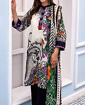 Gul Ahmed White/Black Lawn Suit- Pakistani Lawn Dress