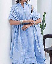 Gul Ahmed Cornflower Blue Jacquard Suit- Pakistani Lawn Dress