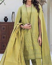 Gul Ahmed Olive Green Jacquard Suit- Pakistani Lawn Dress