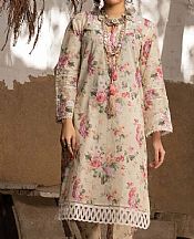 Gul Ahmed Ivory Lawn Suit (2 Pcs)- Pakistani Designer Lawn Suits
