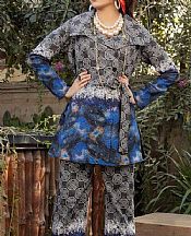 Gul Ahmed Black/Blue Lawn Suit (2 Pcs)- Pakistani Designer Lawn Suits