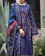 Gul Ahmed Blue Jacquard Suit- Pakistani Winter Dress