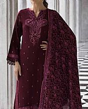 Gul Ahmed Crimson Pashmina Suit- Pakistani Winter Clothing