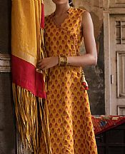 Orange Jacquard Suit- Pakistani Designer Lawn Dress