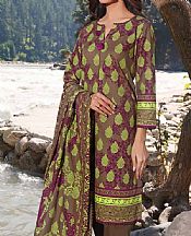 Gul Ahmed Olive Khaddar Suit- Pakistani Winter Dress