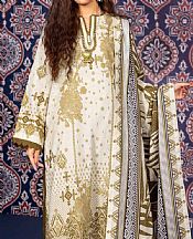 Gul Ahmed Off-white Khaddar Suit- Pakistani Winter Clothing
