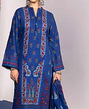 Gul Ahmed Royal Blue Khaddar Suit- Pakistani Winter Dress