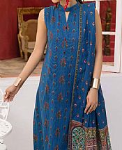 Gul Ahmed Blue Khaddar Suit- Pakistani Winter Clothing
