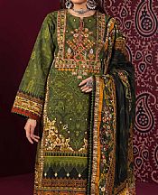 Gul Ahmed Green Khaddar Suit- Pakistani Winter Clothing