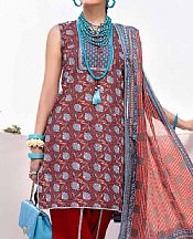 Gul Ahmed Red Lawn Suit