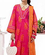 Gul Ahmed Brink Pink Lawn Suit- Pakistani Designer Lawn Suits