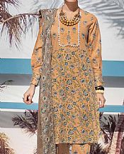 Gul Ahmed Fawn Lawn Suit- Pakistani Designer Lawn Suits