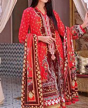 Red Lawn Suit- Pakistani Lawn Dress