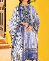 White/Baby Blue Lawn Suit- Pakistani Designer Lawn Dress
