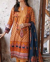 Safety Orange Lawn Suit- Pakistani Lawn Dress