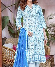 Sky Blue Lawn Suit- Pakistani Designer Lawn Dress