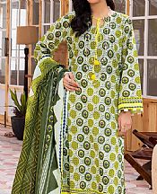 Off-white/Yellow Lawn Suit- Pakistani Designer Lawn Dress