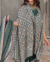 Gul Ahmed Dark Green Lawn Suit- Pakistani Designer Lawn Suits