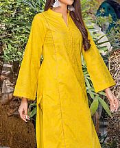 Golden Yellow Lawn Suit (2 Pcs)- Pakistani Lawn Dress
