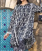 Black/White Lawn Suit (2 Pcs)- Pakistani Designer Lawn Dress