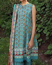 Light Turquoise Viscose Suit- Pakistani Winter Dress