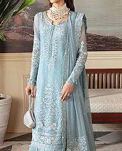 Gulaal Baby Blue Chiffon Suit- Pakistani Designer Chiffon Suit