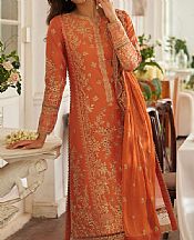 Gulaal Shocking Orange Lawn Suit- Pakistani Designer Lawn Suits