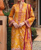 Gulaal Cadmium Orange Lawn Suit- Pakistani Designer Lawn Suits