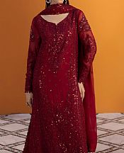 Gulaal Crimson Chiffon Suit- Pakistani Designer Chiffon Suit