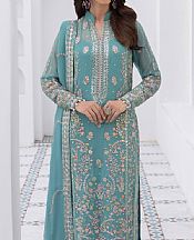 Turquoise Chiffon Suit