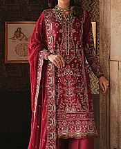 Gulaal Vivid Burgundy Lawn Suit- Pakistani Lawn Dress