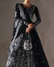 Gulaal Navy Blue Velvet Suit- Pakistani Winter Clothing