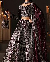 Gulaal Wine Berry Velvet Suit- Pakistani Winter Dress
