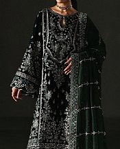 Gulaal Gable Green Velvet Suit- Pakistani Winter Dress