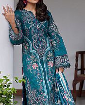Gulaal Teal Lawn Suit- Pakistani Designer Lawn Suits