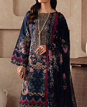 Navy Blue Lawn Suit