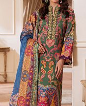 Gulaal Green Silk Suit- Pakistani Chiffon Dress