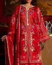 Gul Ahmed Red Lawn Suit- Pakistani Lawn Dress