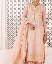 Gul Ahmed Oyster Pink Jacquard Suit- Pakistani Designer Chiffon Suit