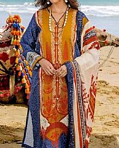 Gul Ahmed Navy Blue Corduroy Suit- Pakistani Winter Clothing